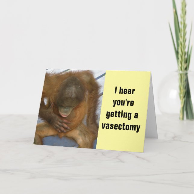 Vasectomy Keep Calm and Carry On Card (Front)