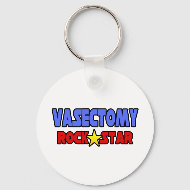 Vasectomy Rock Star Keychain (Front)