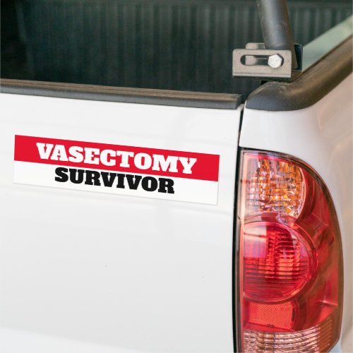 vasectomy survivor bumper sticker