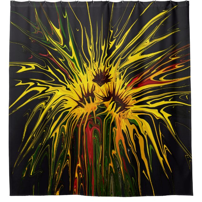 Vaseless Sunflowers Shower Curtain (Front)