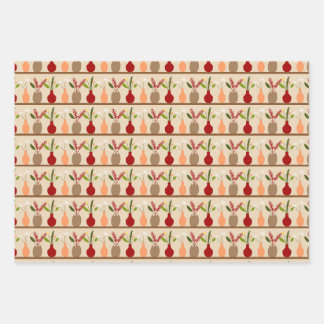Vases and Flowers mixed Wrapping Paper Sheets