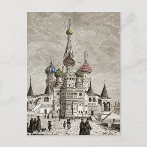 Vasili Cathedral Red Square Onion Dome Theotokos Postcard