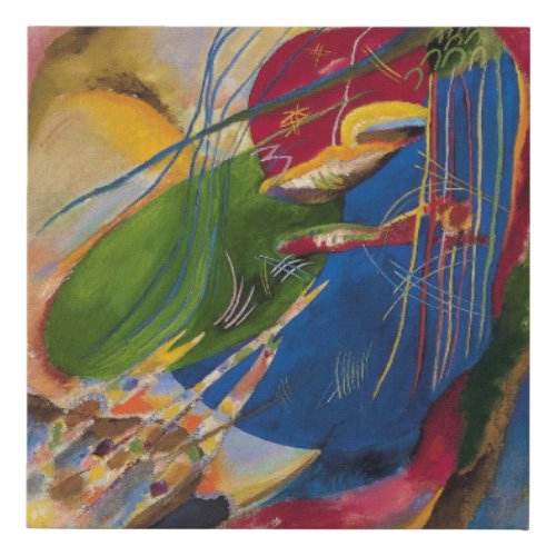 Vasily Kandinsky _ Picture With Three Spots Faux Canvas Print