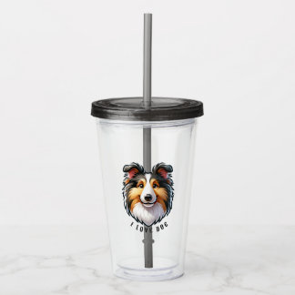 Vaso Acrílico acrylic glass with pet design