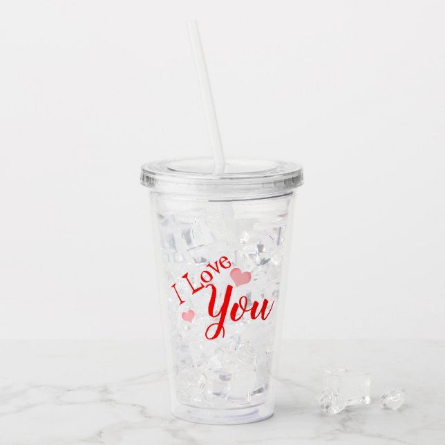 Vaso de acrílico - Te amo Acrylic Tumbler (Front Ice)