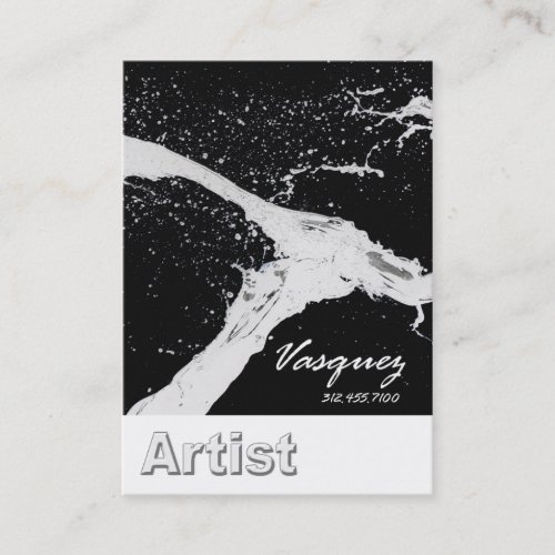 Vasquez - Bold Artist Painter Illustrator (white) Business Card Templates