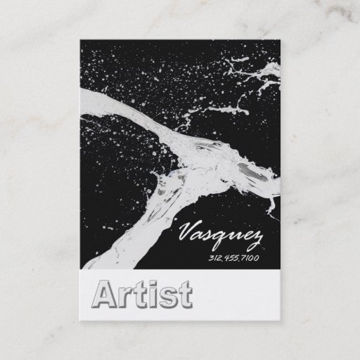 Customizable Vasquez - Bold Artist Painter Illustrator (white) Business Card Templates