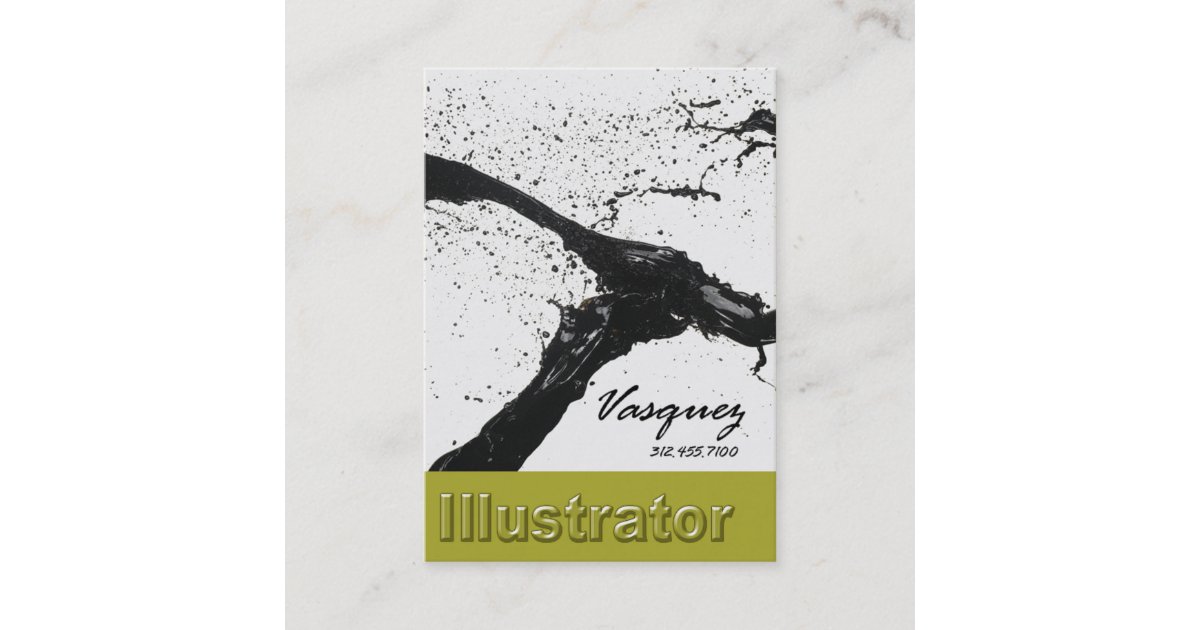 Vasquez Bold Illustrator Artist Painter Celery Business Card Zazzle Com