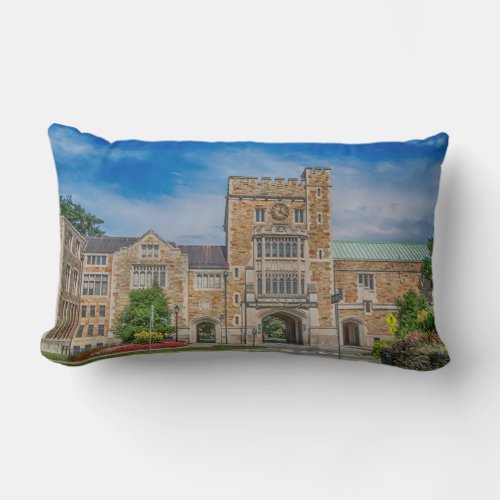 Vassar College Main Entrance in NY Lumbar Pillow