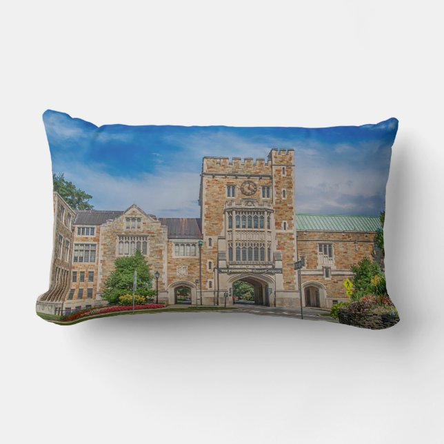 Vassar College Main Entrance in NY Lumbar Pillow (Front)