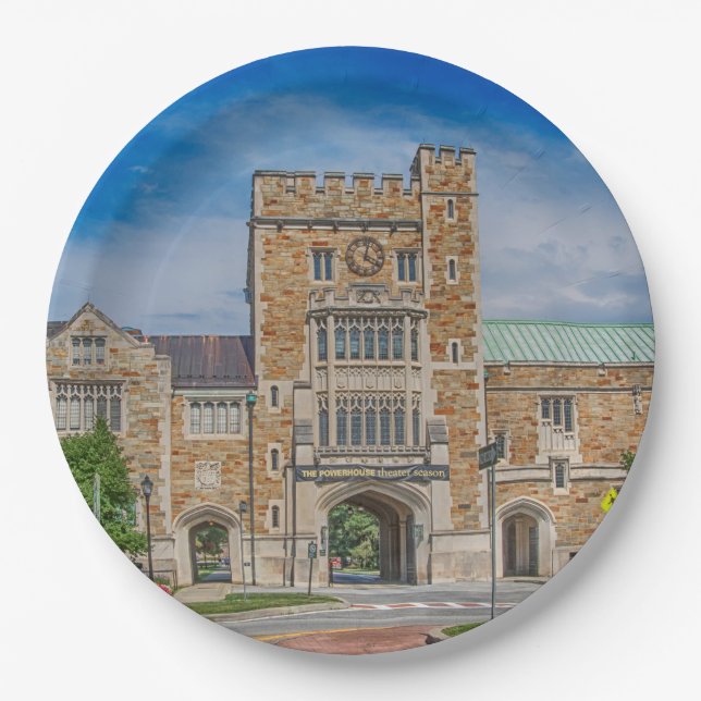 Vassar College Main Entrance in NY Paper Plates (Front)