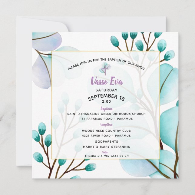 Vasso Square Invitation (Front)