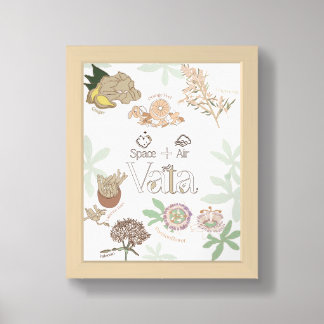 Vata dosha ayurvedic balancing herbs framed art