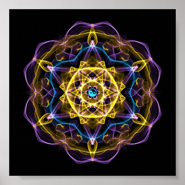 Vata Dosha Balancing Ayurveda Mandala I Poster (Front)