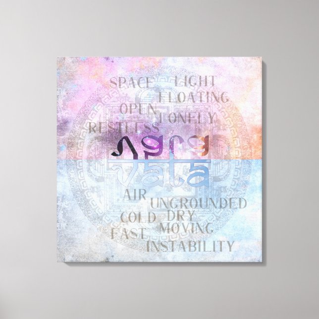 VATA DOSHA - Wrapped Canvas Print (Front)