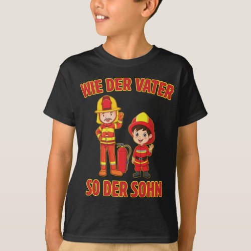 Vater Sohn Feuerwehrmann Junge Feuerwehr T_Shirt