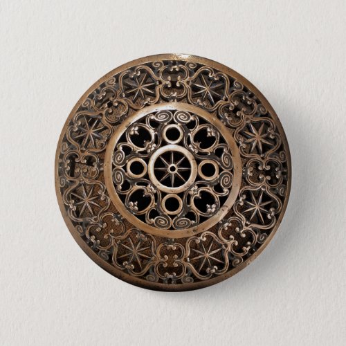 Vatican ancient metal bronze steampunk mysterious pinback button