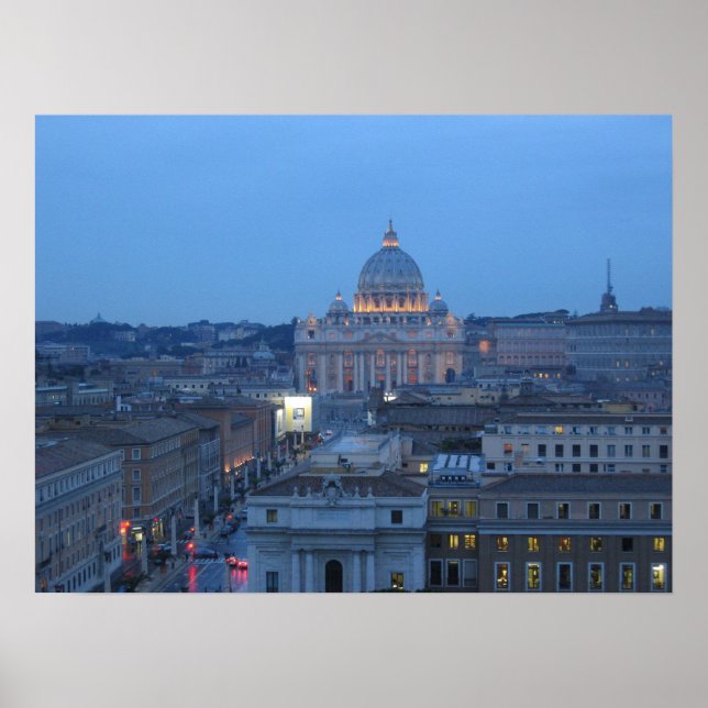 Vatican at Night Poster (Front)