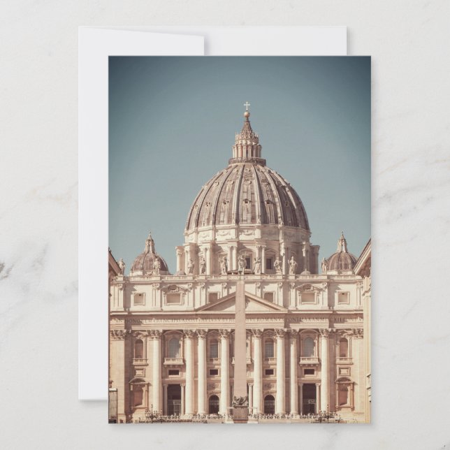 Vatican basilica destination wedding Rome Italy Invitation (Front)