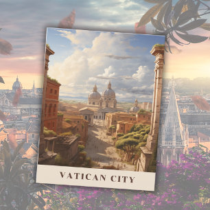 Vatican Christian Church Vintage Travel Art Postcard