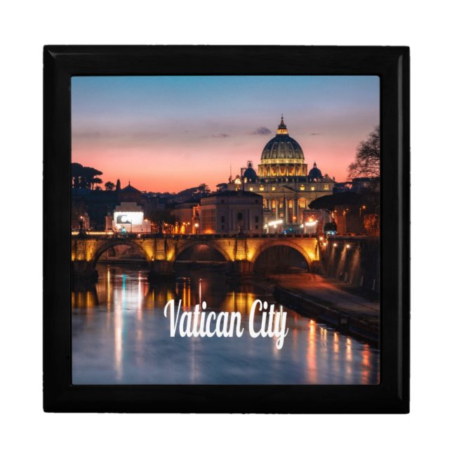 Vatican City At Night Roman Catholic Church Gift Box (Front)