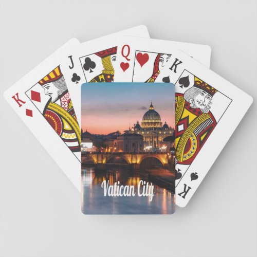 Vatican City At Night Roman Catholic Church Poker Cards