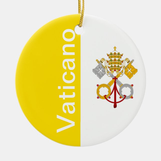 Vatican City Ceramic Ornament (Front)