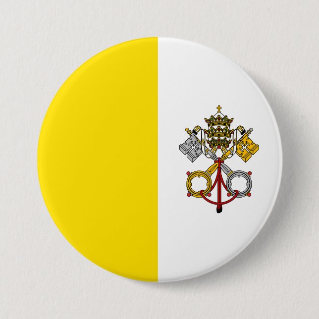Vatican City Flag Button (Front)