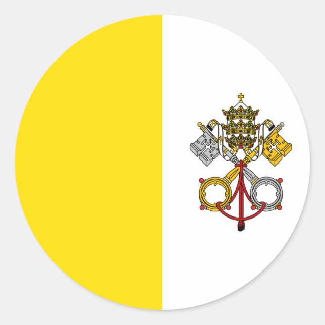 Vatican City Flag Classic Round Sticker (Front)