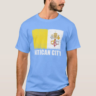 Vatican City Flag Grunge Country Flag Vatican City T-Shirt