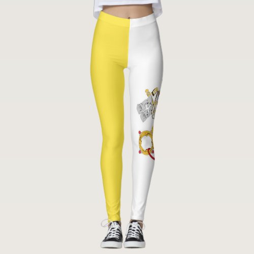 Vatican City Holy See Flag Emblem Leggings