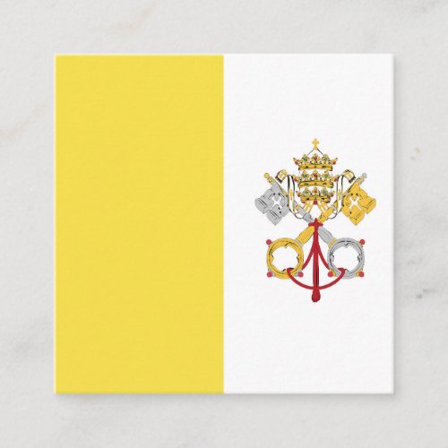 Vatican City Holy See Flag Emblem Square Business Card
