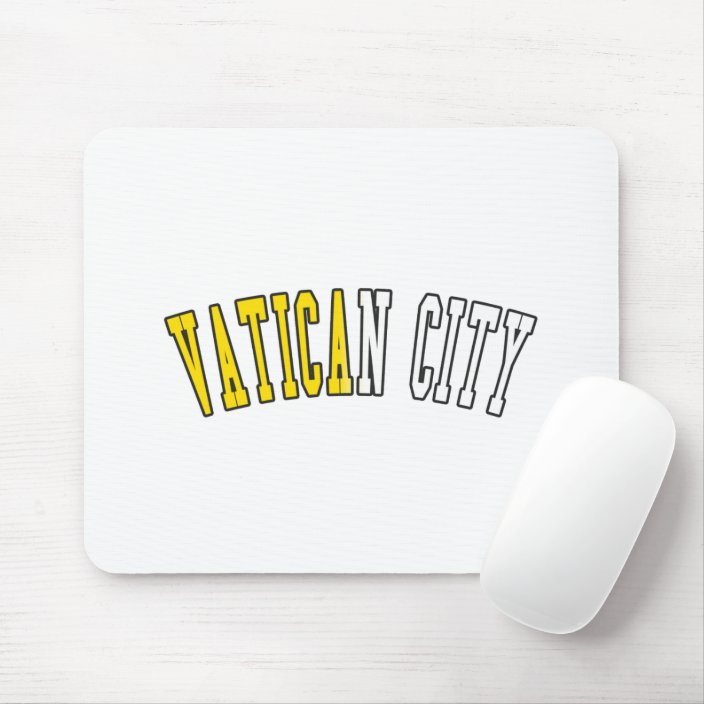 Vatican City in National Flag Colors Mouse Pad