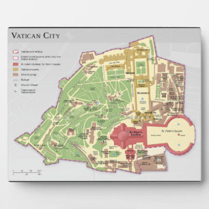 Vatican City Layout Diagram Map Plaque