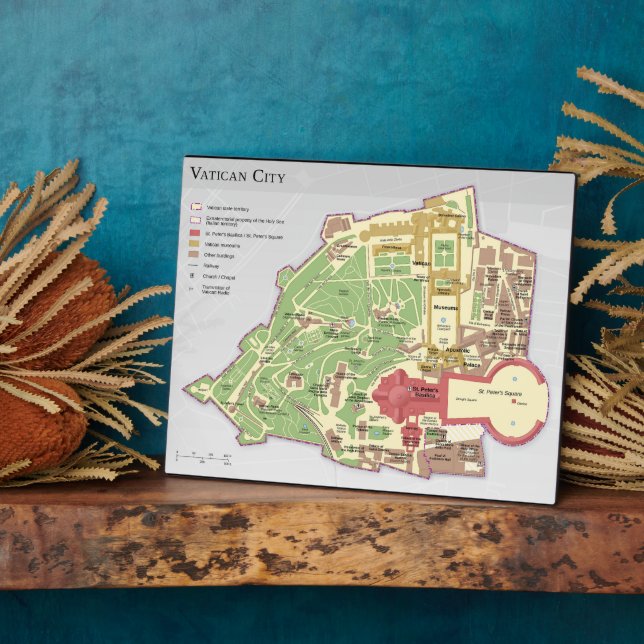 Vatican City Layout Diagram Map Plaque | Zazzle