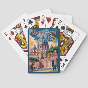 Vatican City Painterly Illustration Travel Art Poker Cards