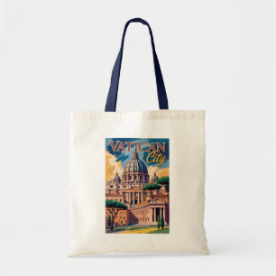 Vatican City Painterly Illustration Travel Art Tote Bag
