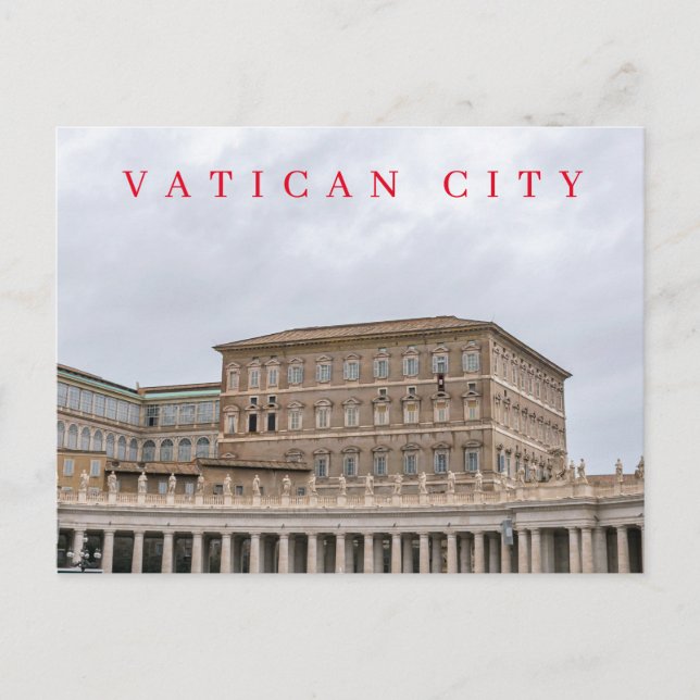 Vatican City Pope residence view postcard (Front)