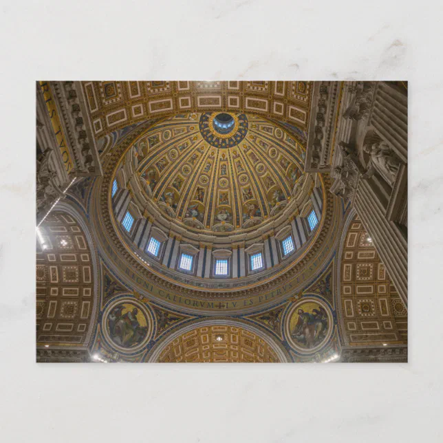 Vatican City St.Peter's Basilica ceiling postcard | Zazzle