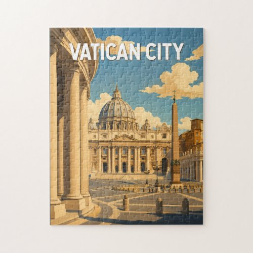 Vatican City St Peter's Square Illustration Travel Jigsaw Puzzle