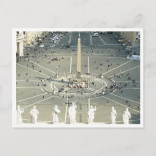 Vatican City St.Peter's Square obelisk postcard