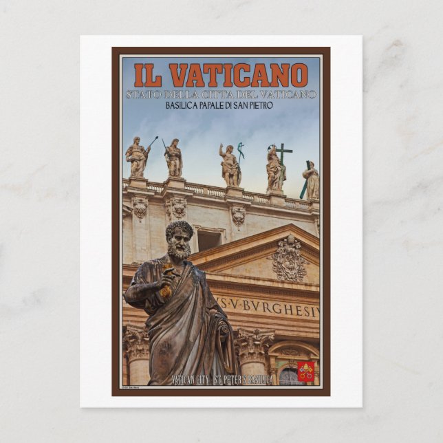 Vatican City Statues Postcard (Front)