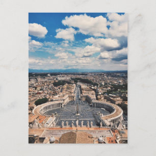 Vatican city top view postcard