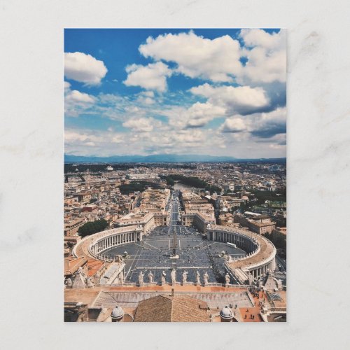 Vatican city top view postcard