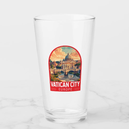 Vatican City Travel Art Vintage Glass
