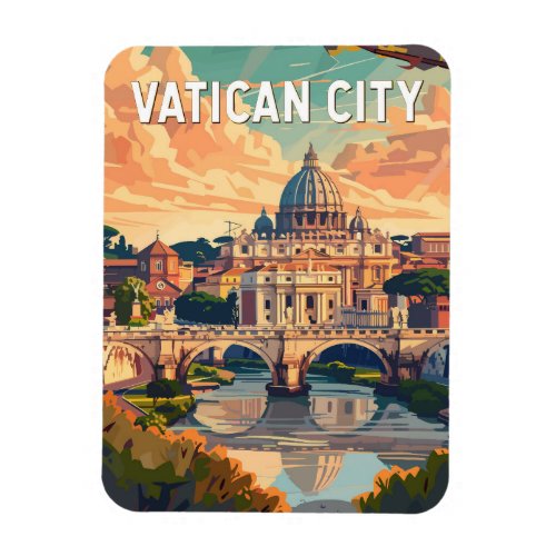 Vatican City Travel Art Vintage Magnet