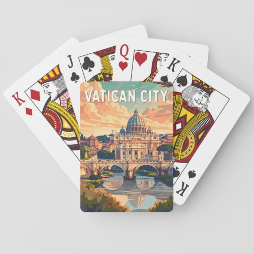Vatican City Travel Art Vintage Poker Cards