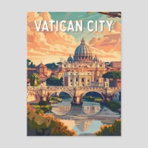 Vatican City Travel Art Vintage Postcard
