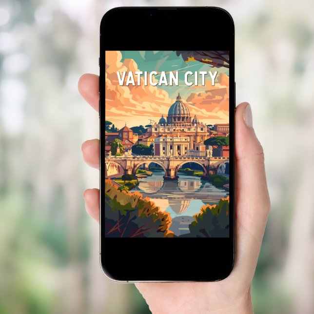 Vatican City Travel Art Vintage Poster (Front Digital)