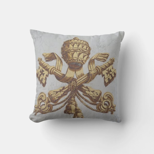 Vatican Coat of Arms (Keys of Saint Peter) Throw Pillow (Front)